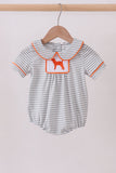 Orange Tennessee embroidery stripe bubble Aaria Tees