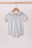 Orange Tennessee embroidery stripe bubble Aaria Tees
