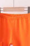 Orange Tennessee embroidery stripe ruffle pants set - Aaria Tees Aaria Tees