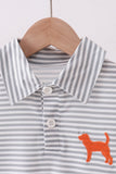 Orange Tennessee embroidery stripe button down shirt - Aaria Tees Aaria Tees