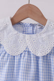 Blue Gingham Lace Bubble Aaria Tees