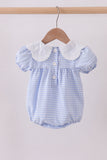 Blue Gingham Lace Bubble Aaria Tees