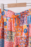 Orange floral patchwork bamboo women pants Aaria Tees