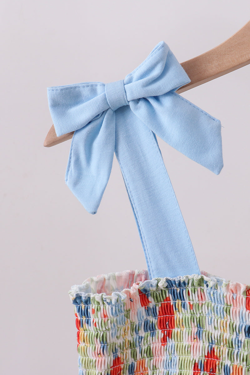 Floral smocked women tiered dress - Aaria Tees Aaria Tees