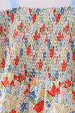 Floral smocked women tiered dress - Aaria Tees Aaria Tees