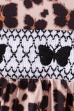 Leopard butterfly smocked ruffle bloomer set - Aaria Tees Aaria Tees