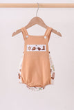 Brown Western Embroidered Bubble Aaria Tees