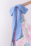 Blue bow floral women 2pc swimsuit - Aaria Tees Aaria Tees
