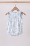 Blue Whale Embroidered Bubble Aaria Tees