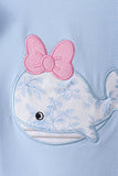 Blue Whale Applique Ruffle Shorts Set Aaria Tees
