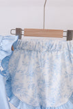 Blue Whale Applique Ruffle Shorts Set Aaria Tees
