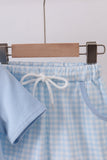Blue Whale Embroidered Shorts Set Aaria Tees