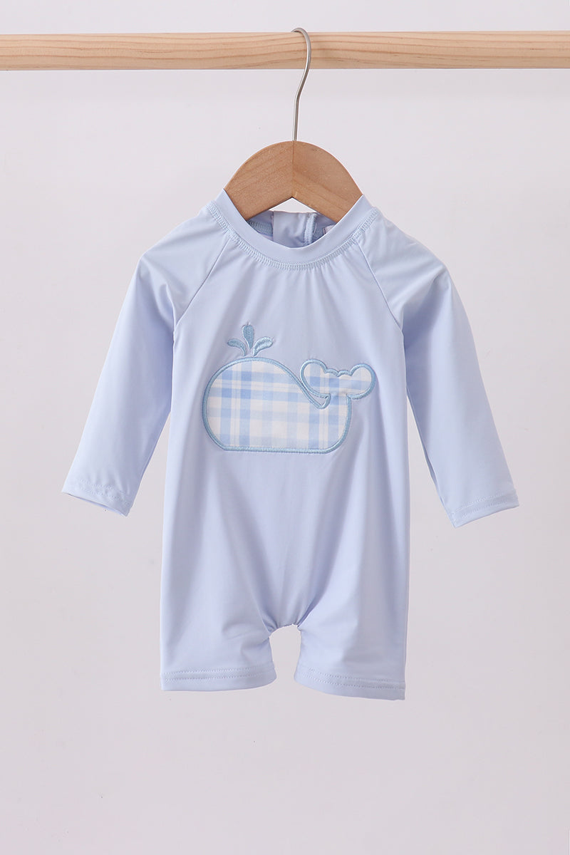 Blue Whale Applique One-Piece Swimsuit - Aaria Tees Aaria Tees