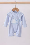 Blue Whale Applique One-Piece Swimsuit - Aaria Tees Aaria Tees