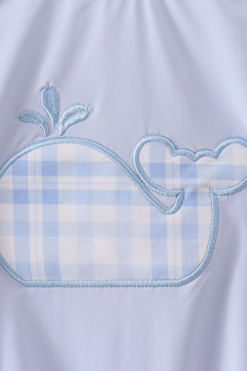 Blue Whale Applique One-Piece Swimsuit - Aaria Tees Aaria Tees