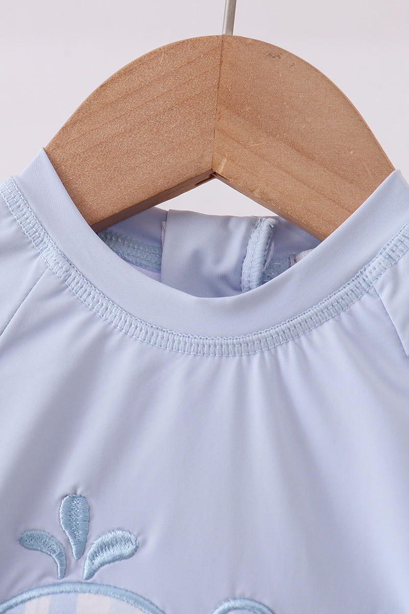 Blue Whale Applique One-Piece Swimsuit - Aaria Tees Aaria Tees