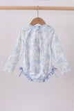 Blue Whale Applique  Rashguard Aaria Tees