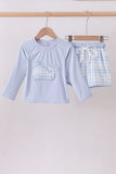 Blue Whale Applique 2pc Swimsuit Aaria Tees