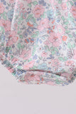 Green Floral Smocked Bubble Aaria Tees