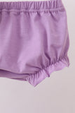 Purple Floral Smocked Bloomer Set Aaria Tees