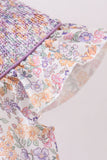 Purple Floral Smocked Dress Aaria Tees