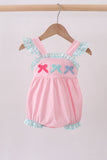 Pink Bow French Knot Bow Bubble Aaria Tees