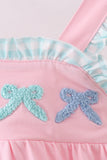 Pink Bow French Knot Bow Bubble Aaria Tees