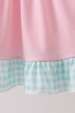 Pink Bow French Knot Bow Dress Aaria Tees