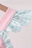 Pink Bow French Knot Bow Dress Aaria Tees