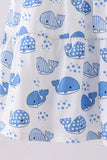 Blue whale smocked ruffle mom&me dress - Aaria Tees Aaria Tees