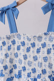 Blue whale smocked ruffle mom&me dress - Aaria Tees Aaria Tees