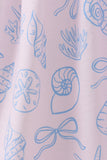 Blue shell starfish print ruffle dress - Aaria Tees Aaria Tees