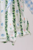 Green Floral Ruffle Bubble Aaria Tees