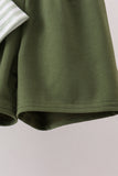 Green Duck Embroidered Shorts Set Aaria Tees