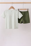 Green Duck Embroidered Shorts Set Aaria Tees