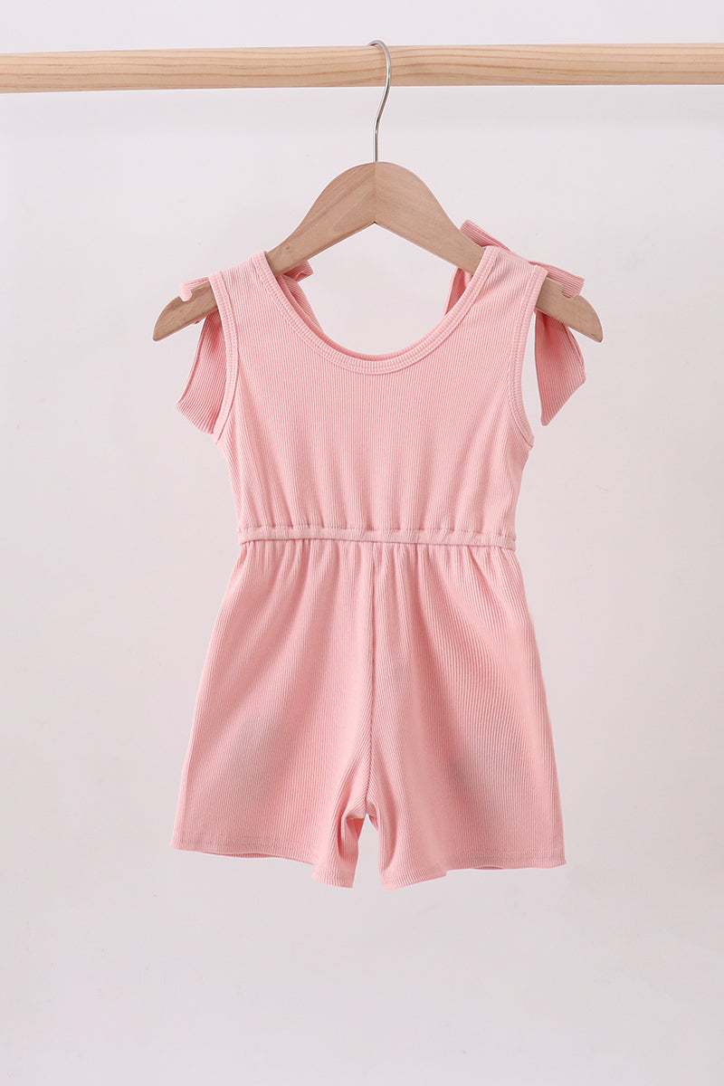 Pink character embroidery jumpsuit - Aaria Tees Aaria Tees