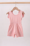 Pink character embroidery jumpsuit - Aaria Tees Aaria Tees