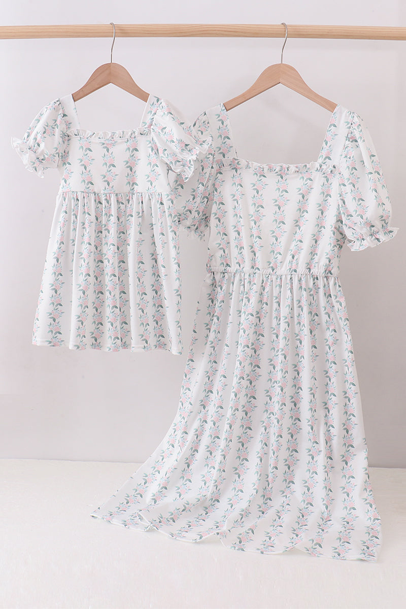 Floral print mom&me dress - Aaria Tees Aaria Tees