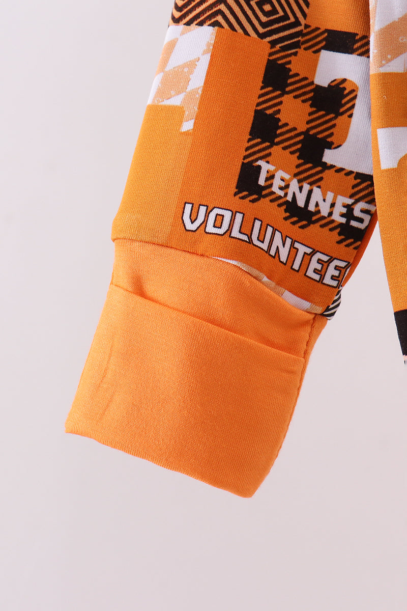 Orange Tennessee VOLS bamboo zipper romper - Aaria Tees Aaria Tees
