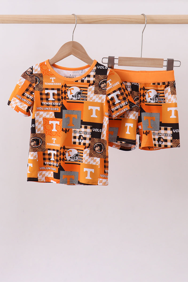 Orange Tennessee VOLS bamboo pajama set - Aaria Tees
