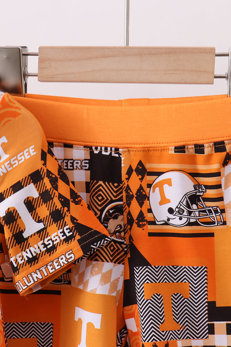 Orange Tennessee VOLS bamboo pajama set - Aaria Tees Aaria Tees