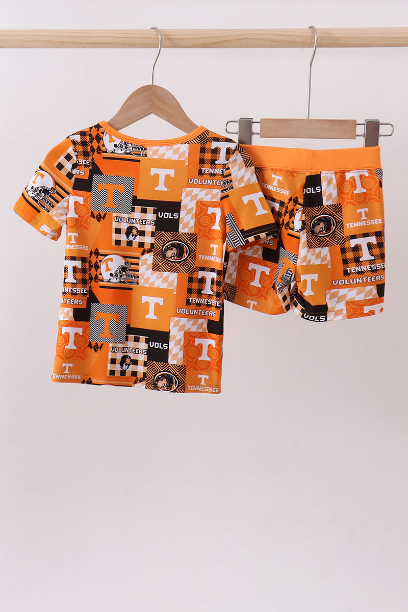 Orange Tennessee VOLS bamboo pajama set - Aaria Tees Aaria Tees