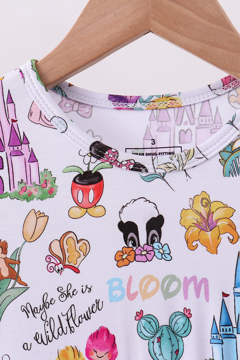 Purple character castle bamboo dress - Aaria Tees Aaria Tees