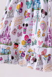 Purple character castle bamboo dress - Aaria Tees Aaria Tees