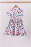 Purple character castle bamboo dress - Aaria Tees Aaria Tees