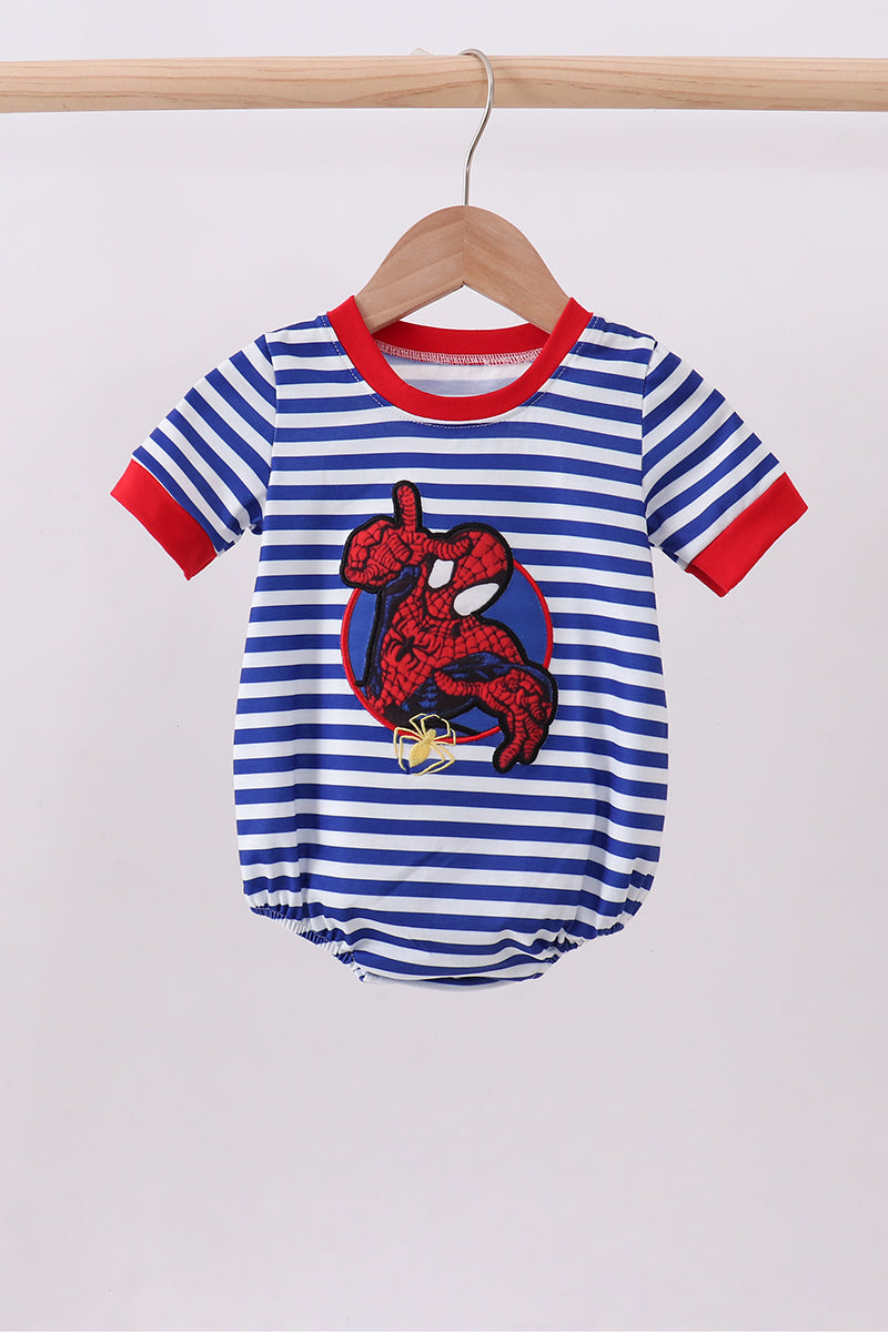 Blue stripe character applique bubble - Aaria Tees Aaria Tees
