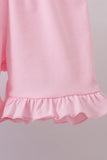 Blue Crab Embroidered Seersucker Ruffle Shorts Set Aaria Tees