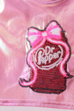 Pepper Pink sequin bow skort set - Aaria Tees Aaria Tees