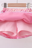 Pepper Pink sequin bow skort set - Aaria Tees Aaria Tees