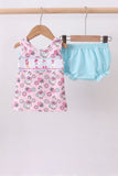 Pink Goose Smocked Bloomer Set Aaria Tees